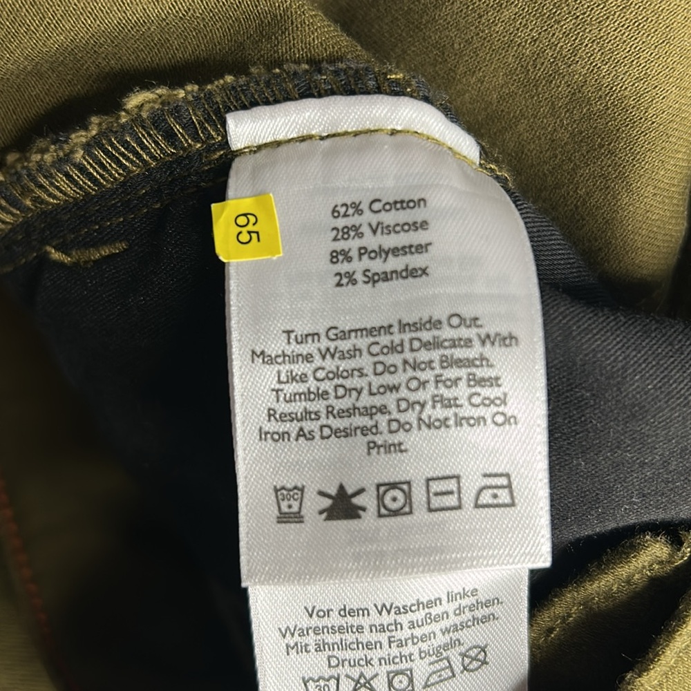 EDDIE BAUER Slightly Curvy High Rise Skinny Jeans in Olive - Picture 7 of 7